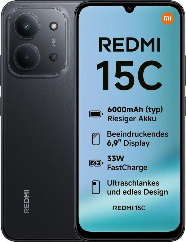 Xiaomi Redmi 15C 8GB 256GB Midnight Black- 1 Year Official Warranty