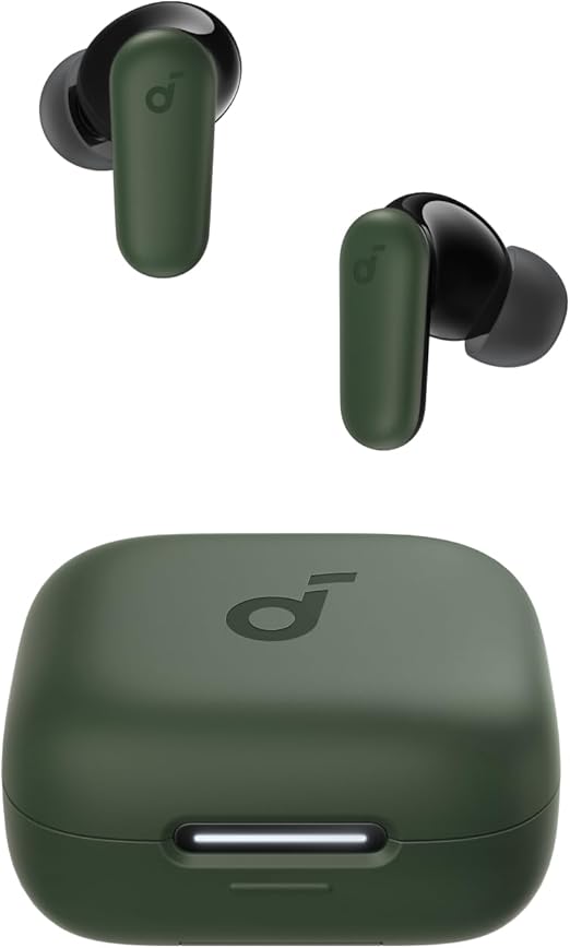 سماعات الأذن soundcore P30i من Anker مع خاصية إلغاء الضوضاء، إلغاء ضوضاء قوي وذكاء، باس قوي، وقت تشغيل 45 ساعة، حافظة وقاعدة هاتف 2 في 1، IP54، سماعات أذن لاسلكية، بلوتوث 5.4، تحكم عبر التطبيق.