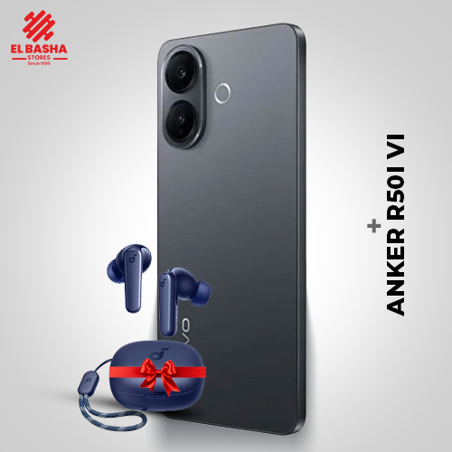 هاتف فيفو V60 لايت 5G، 8 جيجابايت رام، 256 جيجابايت سعة تخزين، مع سماعة أنكر R50i VI - ضمان لمدة عام واحد.