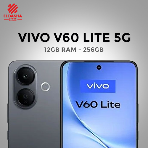 هاتف VIVO V60 Lite 5G، سعة ذاكرة عشوائية 12 جيجابايت، سعة تخزين 256 جيجابايت - ضمان لمدة عام واحد.