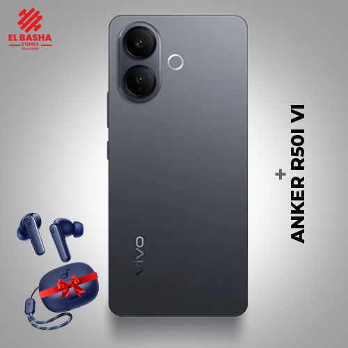 هاتف فيفو V60 لايت 5G، ذاكرة عشوائية 12 جيجابايت، سعة تخزين 256 جيجابايت، مع سماعة أنكر R50i VI - ضمان لمدة عام واحد.