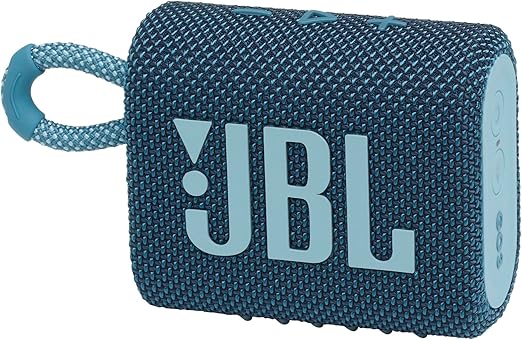 مكبر صوت JBL GO 3 المحمول المقاوم للماء بتقنية البلوتوث - أزرق