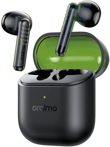 سماعات أورايمو FreePods Neo Neo اللاسلكية مزودة بتقنية إلغاء الضوضاء المحيطية ENC، طراز OTW-330S، لون أسود، ضمان لمدة سنة واحدة.