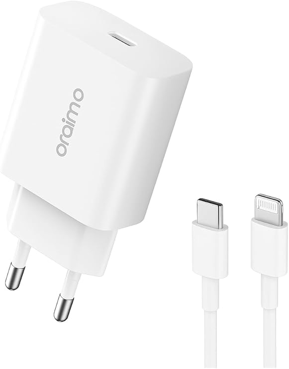 Oraimo 20W Type C Fast Charger PD 3.0 USB C Wall Adapter,Compatible for iPhone 14/14 Plus/14 Pro/14 Pro Max/13/12/12 Pro Max/11/Xs Max/XR/X, iPad/iPad Mini, and More